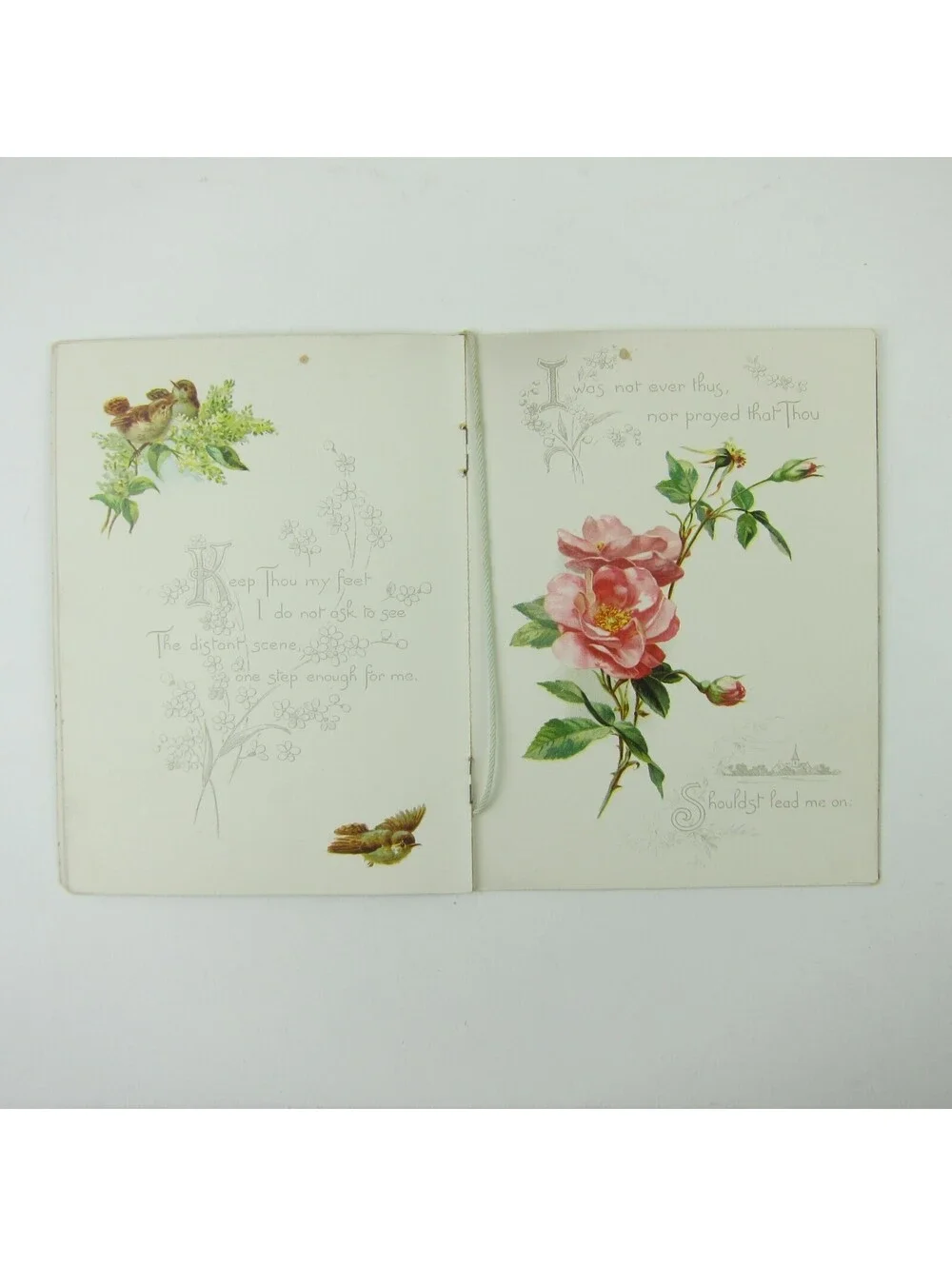 Victorian Child's Picture Prayer Book Lead Kindly Light Raphael Tuck Antique